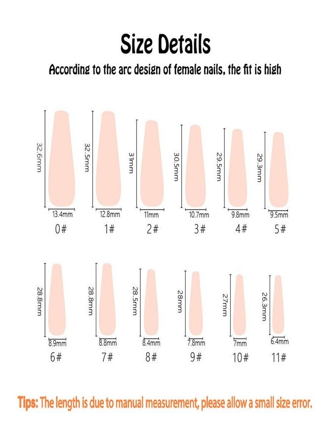 ANDGING Matte Red Press on Nails - Long Coffin False Nails for Women - 24Pcs A-1 - Image 4